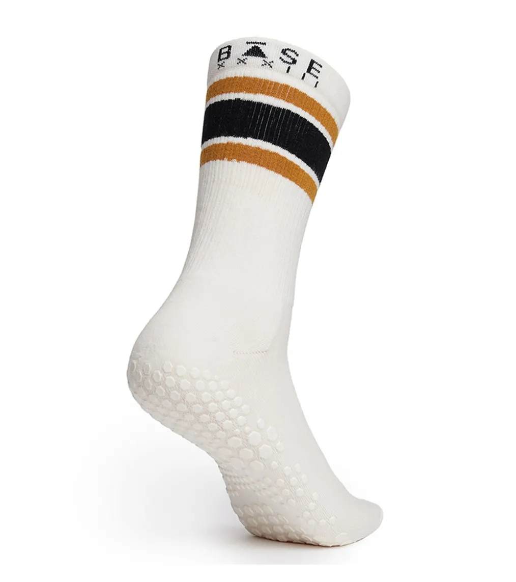 BASE 33 Unisex Crew Yoga Grip Socks