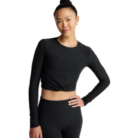 Beyond Yoga Featherweight Center Stage Cropped Long Sleeve