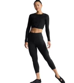 Beyond Yoga Featherweight Center Stage Cropped Long Sleeve