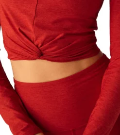 Beyond Yoga Featherweight Center Stage Cropped Long Sleeve