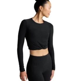 Beyond Yoga Featherweight Center Stage Cropped Long Sleeve