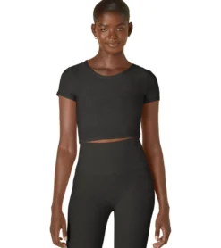 Beyond Yoga Featherweight Perspective Cropped Tee