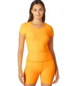 Beyond Yoga Featherweight Perspective Cropped Tee
