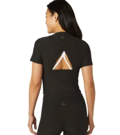 Beyond Yoga Featherweight Peekaboo Cropped Tee