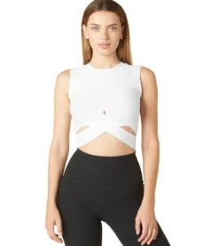 Beyond Yoga Featheweight Under Over Cropped Muscle Tank
