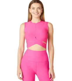 Beyond Yoga Featheweight Under Over Cropped Muscle Tank