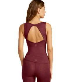 Beyond Yoga Heather Rib Fresh Cut Cropped Tank