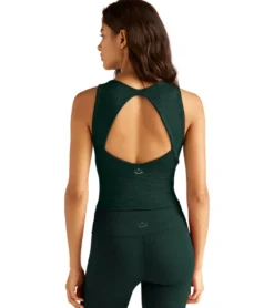 Beyond Yoga Heather Rib Fresh Cut Cropped Tank
