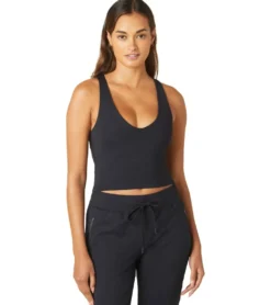 Beyond Yoga Heather Rib Fresh Cut Cropped Tank