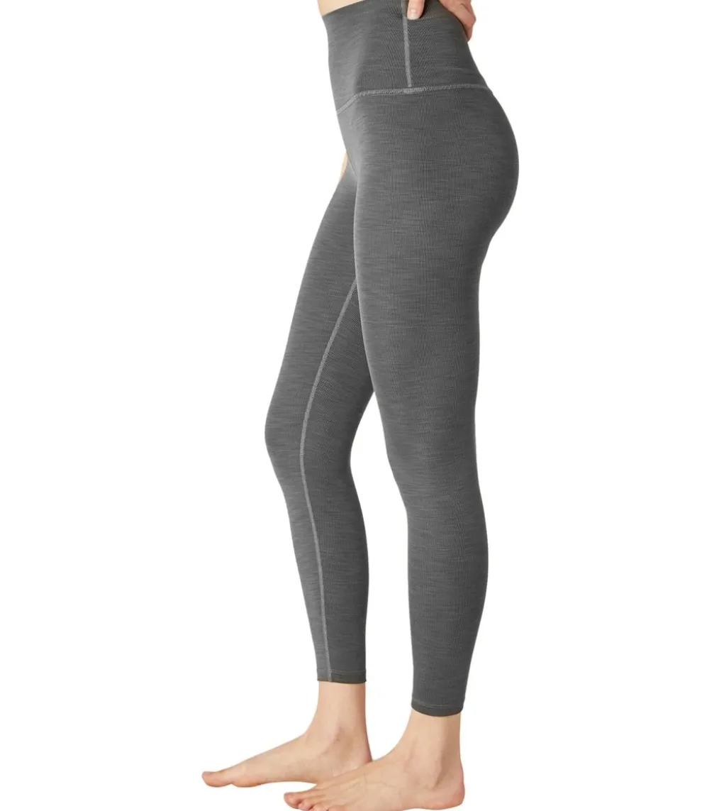 Beyond Yoga Heather Rib High Waisted 7/8 Yoga Leggings