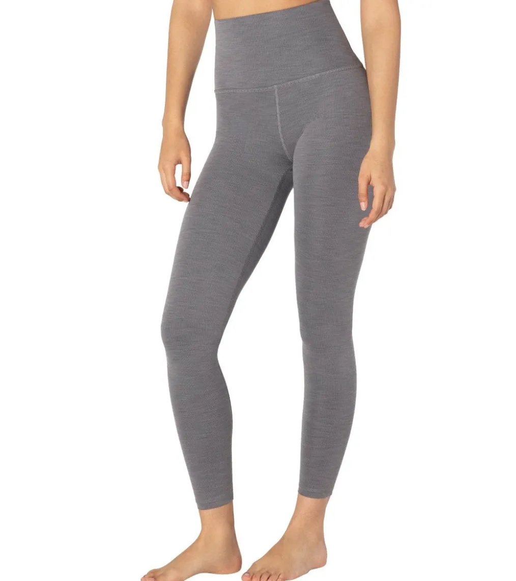 Beyond Yoga Heather Rib High Waisted 7/8 Yoga Leggings