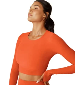 Beyond Yoga Performance Knit Resilient Cropped Pullover