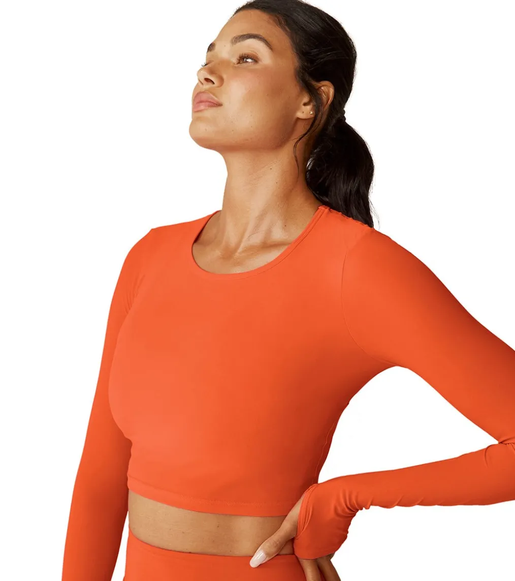 Beyond Yoga Performance Knit Resilient Cropped Pullover
