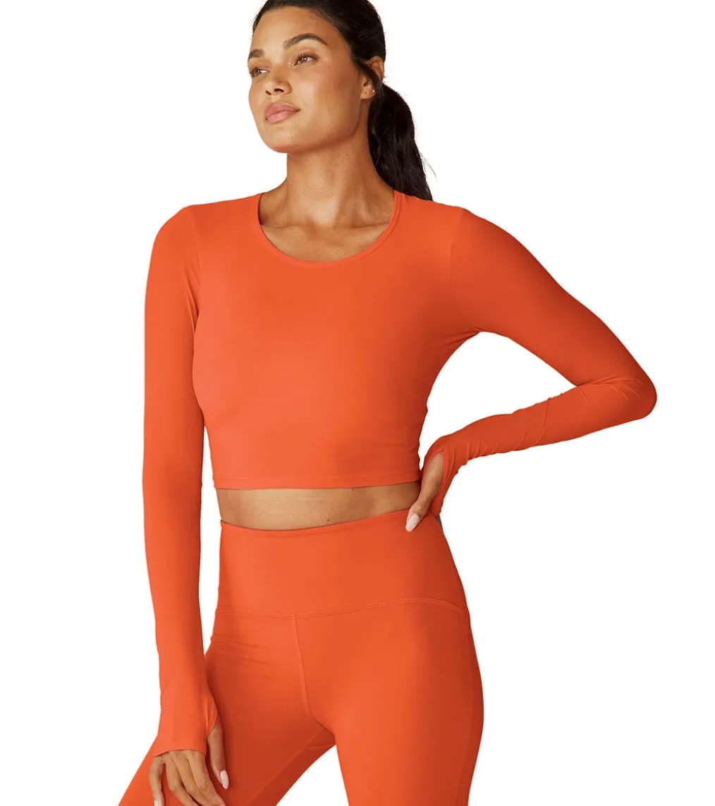 Beyond Yoga Performance Knit Resilient Cropped Pullover