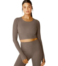 Beyond Yoga Performance Knit Resilient Cropped Pullover
