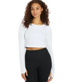 Beyond Yoga Performance Knit Resilient Cropped Pullover