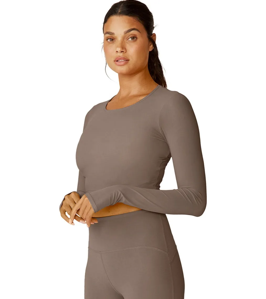 Beyond Yoga Performance Knit Resilient Cropped Pullover