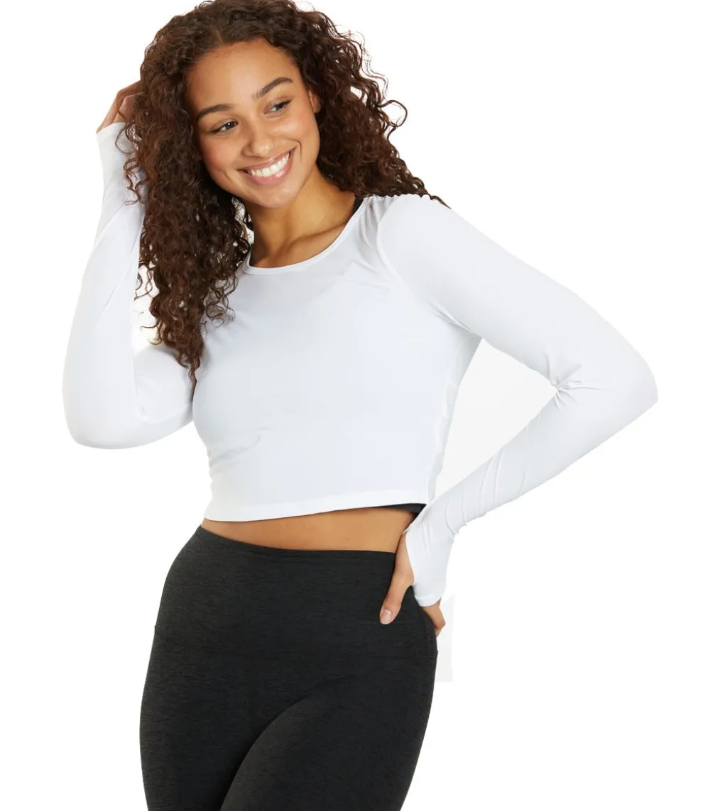 Beyond Yoga Performance Knit Resilient Cropped Pullover