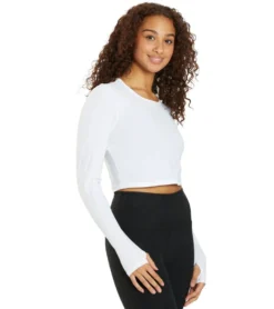Beyond Yoga Performance Knit Resilient Cropped Pullover