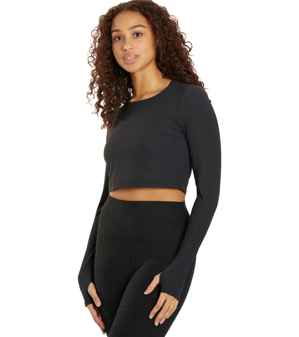Beyond Yoga Performance Knit Resilient Cropped Pullover