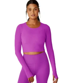 Beyond Yoga Performance Knit Resilient Cropped Pullover