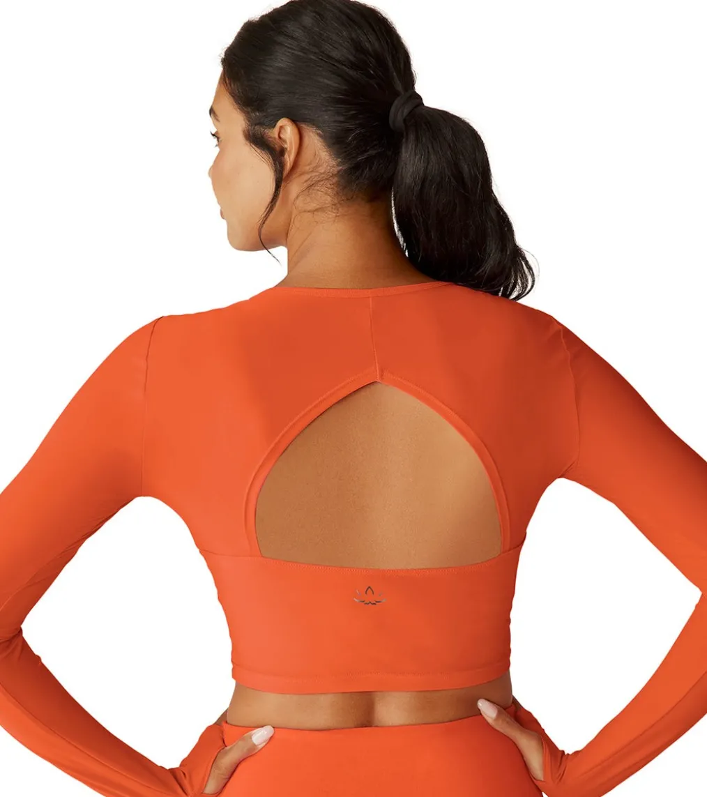 Beyond Yoga Performance Knit Resilient Cropped Pullover