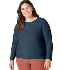 Beyond Yoga Plus Featherweight Morning Light Cropped Pullover