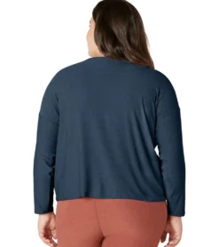 Beyond Yoga Plus Featherweight Morning Light Cropped Pullover