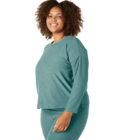 Beyond Yoga Plus Featherweight Morning Light Cropped Pullover