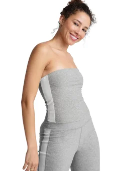 Beyond Yoga Spacedye Line Up Strapless Cropped Top