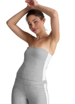Beyond Yoga Spacedye Line Up Strapless Cropped Top