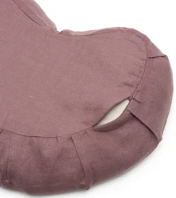 B, Halfmoon Linen Halfmoon Mediation Cushion