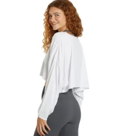 Cream Yoga Alexa Oversized LS Crop Top