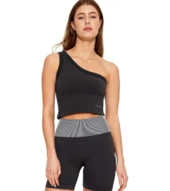 Cream Yoga Joy Tank Bra (One Shoulder)