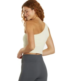 Cream Yoga Joy Tank Bra (One Shoulder)