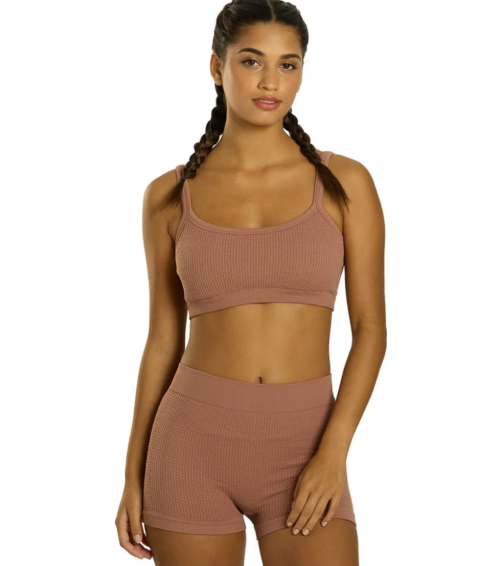 Cream Yoga Kelly Bra and Lynn Short Set