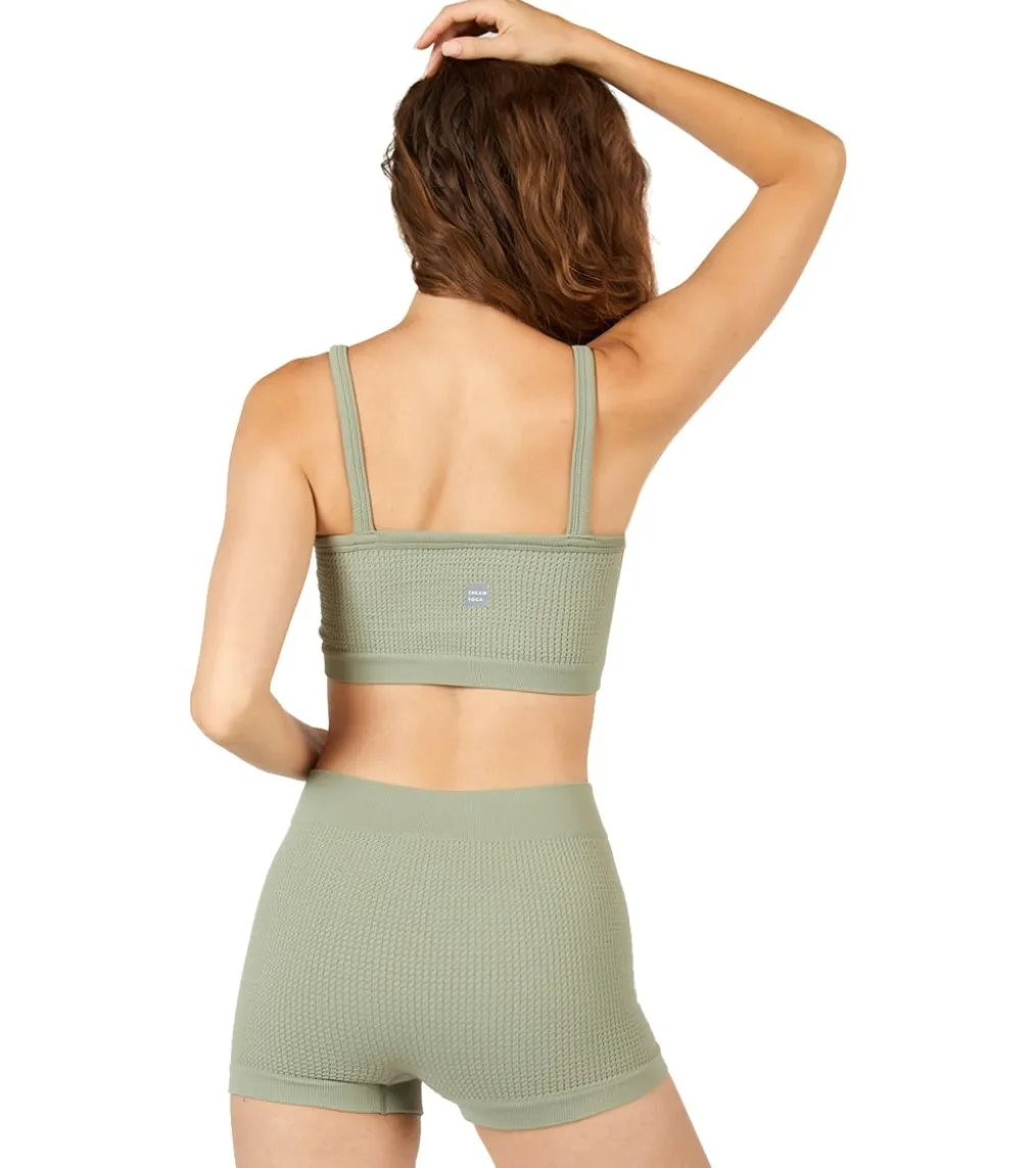 Cream Yoga Kelly Bra and Lynn Short Set
