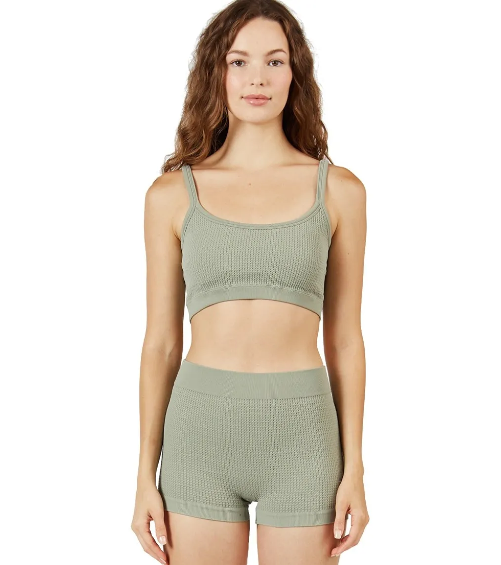 Cream Yoga Kelly Bra and Lynn Short Set