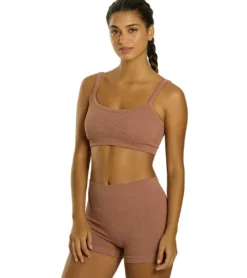 Cream Yoga Kelly Bra and Lynn Short Set