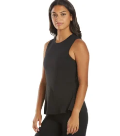 Everyday Yoga Blossom Solid Peplum Layering Muscle Tank