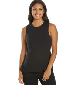 Everyday Yoga Blossom Solid Peplum Layering Muscle Tank