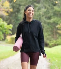 Everyday Yoga Diverse Solid Hi-Low Hooded Sweatshirt