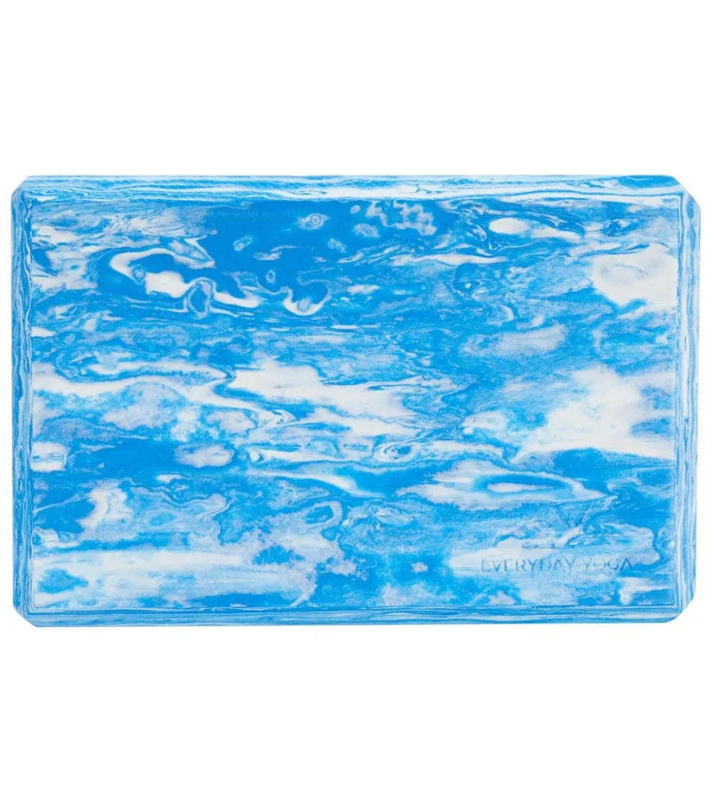Everyday Yoga 4 Inch Marbled Foam Yoga Block