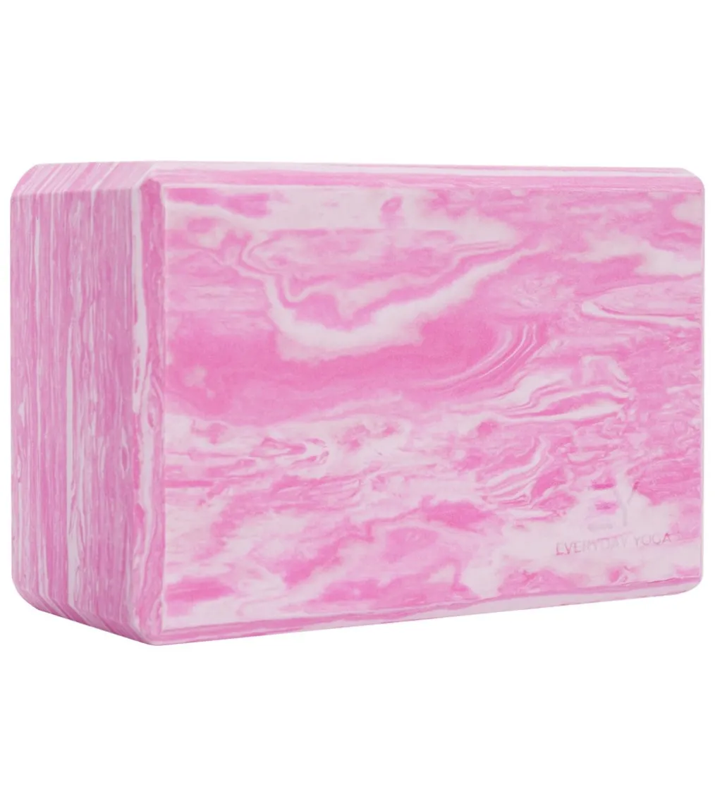 Everyday Yoga 4 Inch Marbled Foam Yoga Block