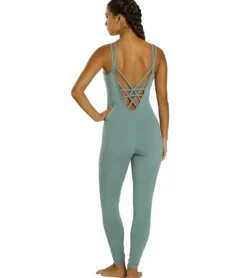 Everyday Yoga Radiant Solid Strappy Back Long Leotard 28