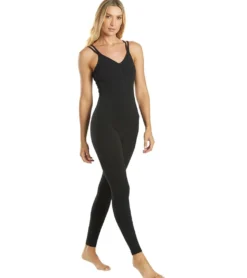 Everyday Yoga Radiant Solid Strappy Back Long Leotard 28