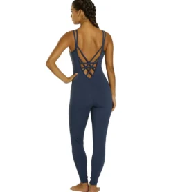 Everyday Yoga Radiant Solid Strappy Back Long Leotard 28