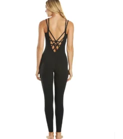 Everyday Yoga Radiant Solid Strappy Back Long Leotard 28
