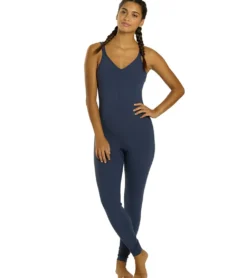Everyday Yoga Radiant Solid Strappy Back Long Leotard 28