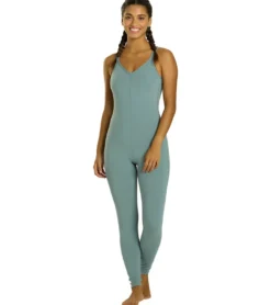 Everyday Yoga Radiant Solid Strappy Back Long Leotard 28